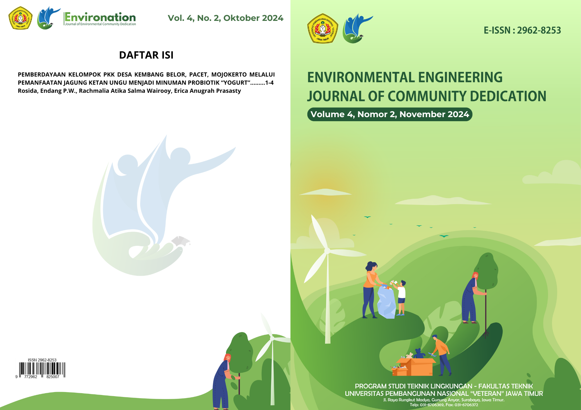 					View Vol. 4 No. 2 (2024): Jurnal Environation
				