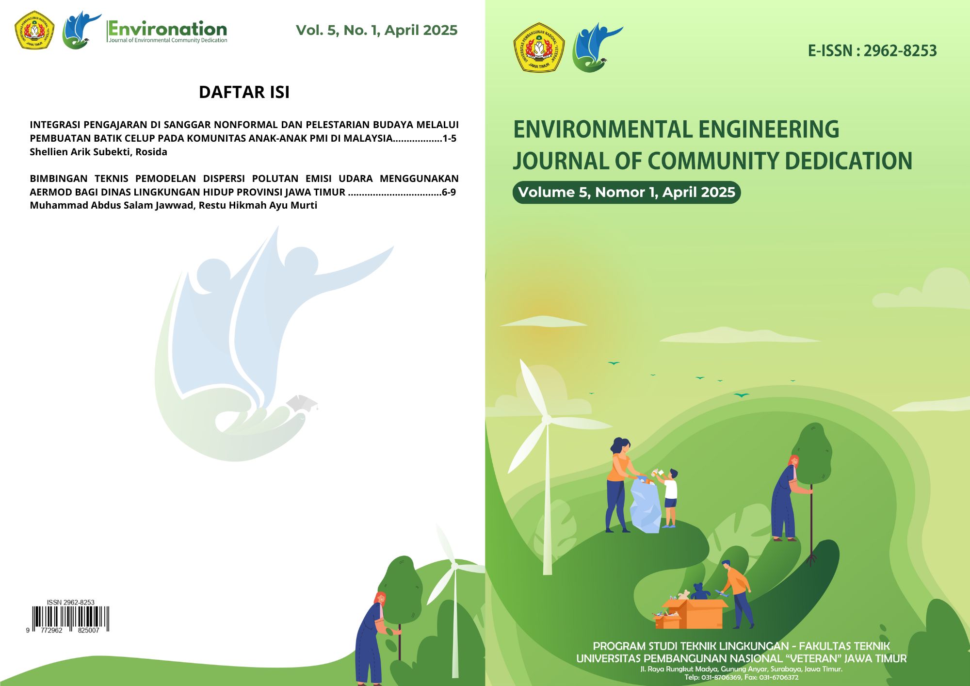 					View Vol. 5 No. 1 (2025): Jurnal Environation
				
